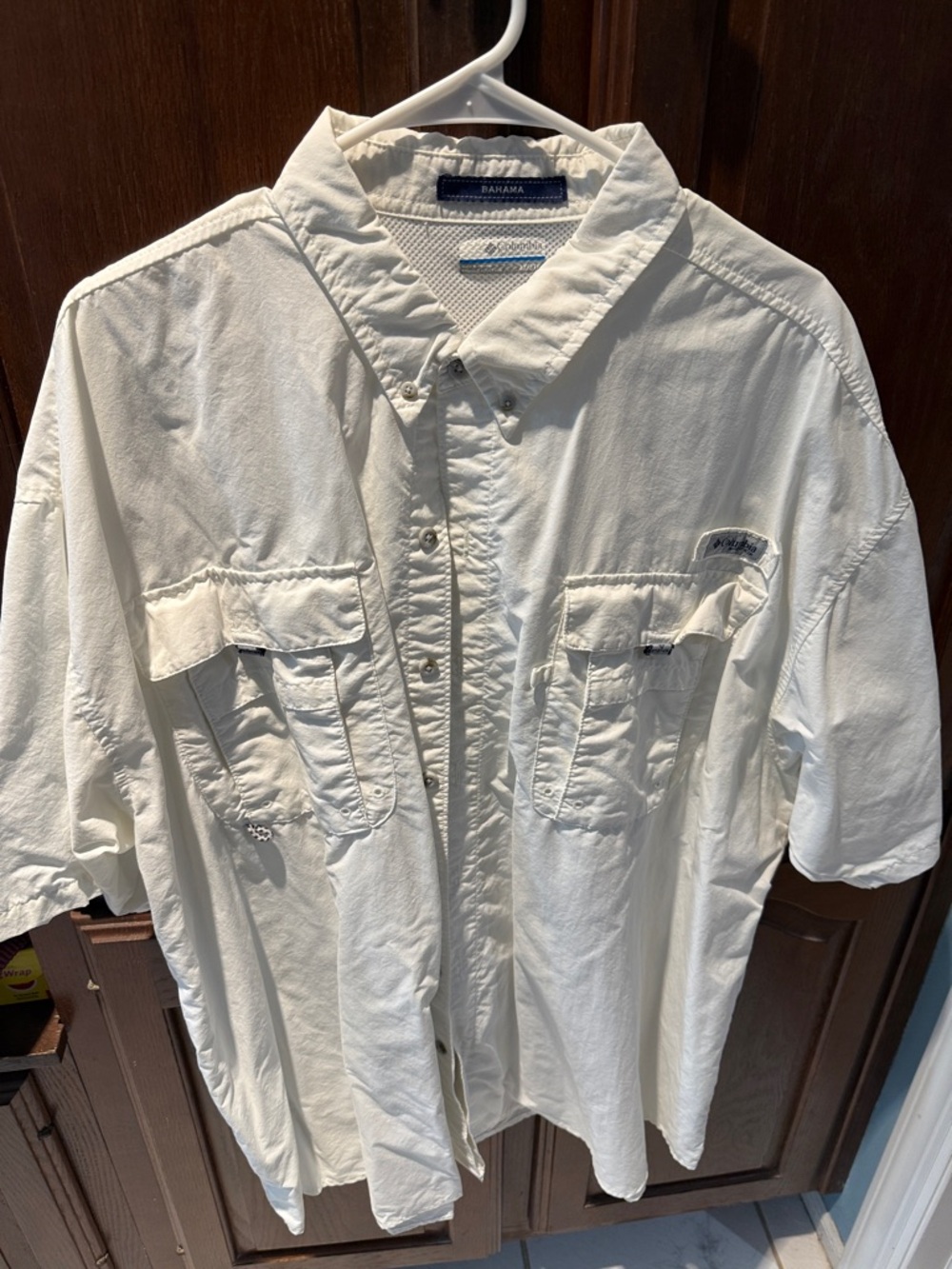 Columbia Men's White Short-Sleeve Shirt 3x